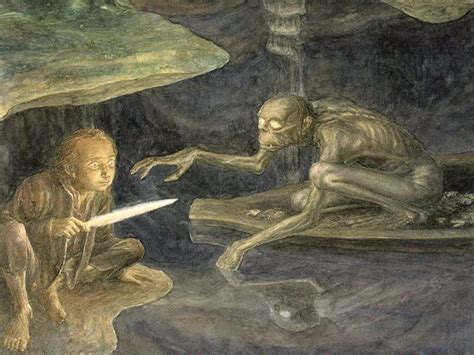 Gollum | The hobbit riddles, Alan lee, Alan lee art