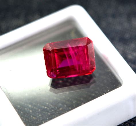 5 45 Ct Natural Rare Certified Burma Ruby VVS AA Cut Loose Gemstone