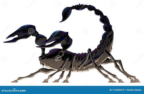 Isolated Black Scorpion Stock Vector Illustration Of Black 115360573