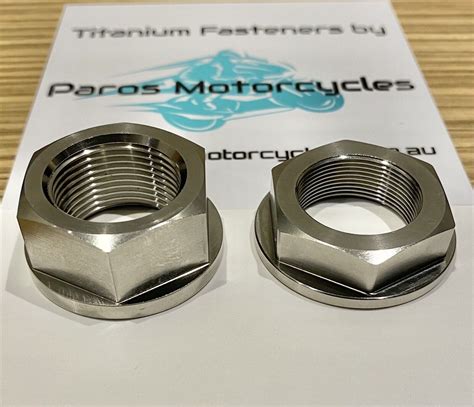 Yamaha Yzf R Titanium Axle Nut Kit Front Rear M Flanged Hex