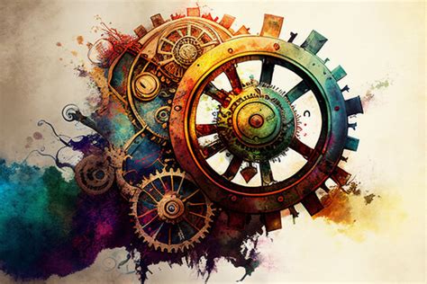 Steampunk Drawing Gears