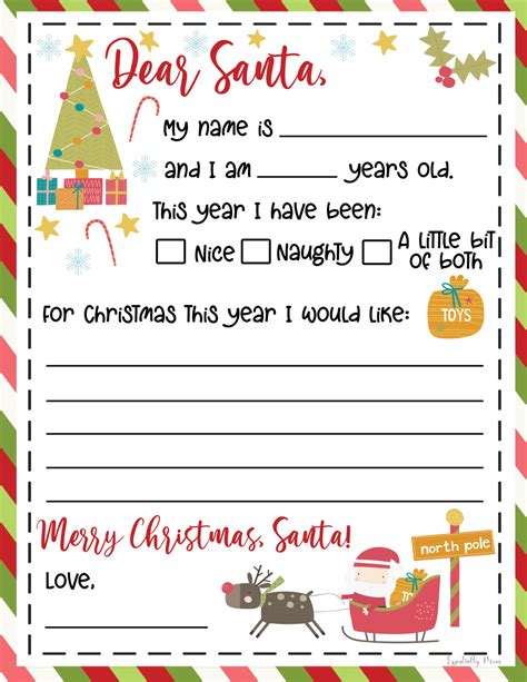 FREE Dear Santa Letter Printable Letter Santa Free Printable