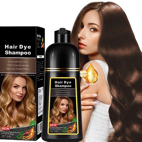 Natural Brown Hair Dye Shampoo 3 In 1 For 100 Gray Hair