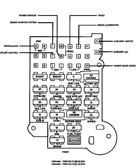 Fuse Diagram 95 Century