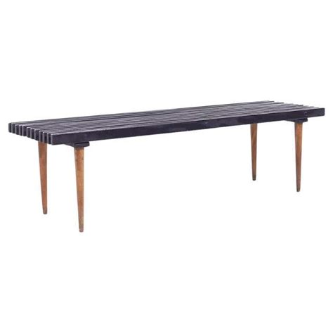 Expandable Danish Mid Century Modern Slat Bench At 1stdibs Mid Century Expandable Slat Bench