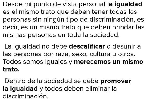 Con Tus Propias Palabras Que Es El Derecho A La Igualdad Sustantiva