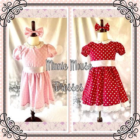 Minnie Mouse Dress Pink Mouse Dress Birthday Party Dress - Etsy