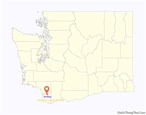 Map of Amboy CDP, Washington - Thong Thai Real