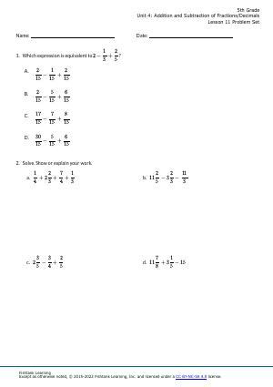 Th Grade Math Worksheets Pdf Printable Worksheets Rd Grade Math Hot