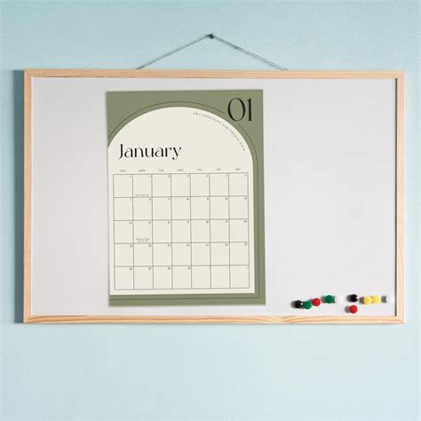 Snapklik Aesthetic 2024 Magnetic Fridge Calendar Runs From