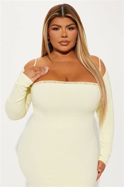 Adalynn Snatched Midi Dress - Butter Yellow | Fashion Nova