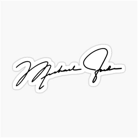 "Michael Jordan Signature" Sticker by GateShop | Redbubble