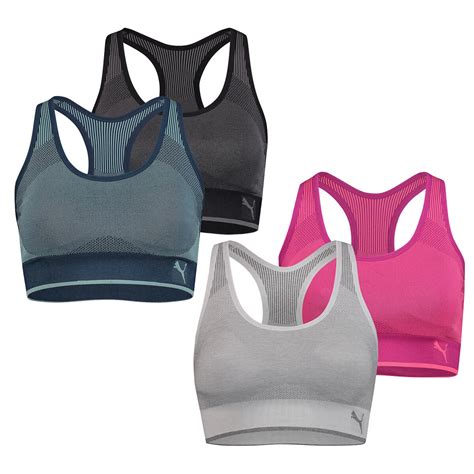 Puma Womens Performance Seamless Sports Bra 2 Pack In 2