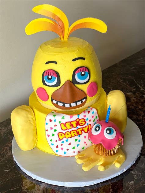 Custom Chica Cake from Five Nights at Freddy's