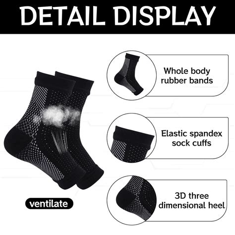 Neuropathy Socks for Men and Women - 4 Pairs, Plantar Fasciitis Relief ...