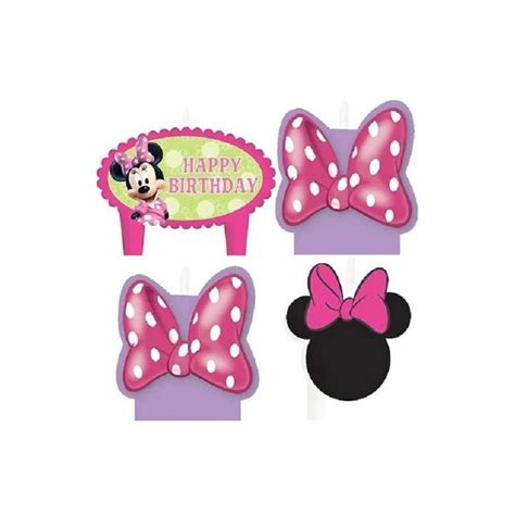 Minnie Mouse Bows Birthday Party Cake Candle Set Of Who Wants