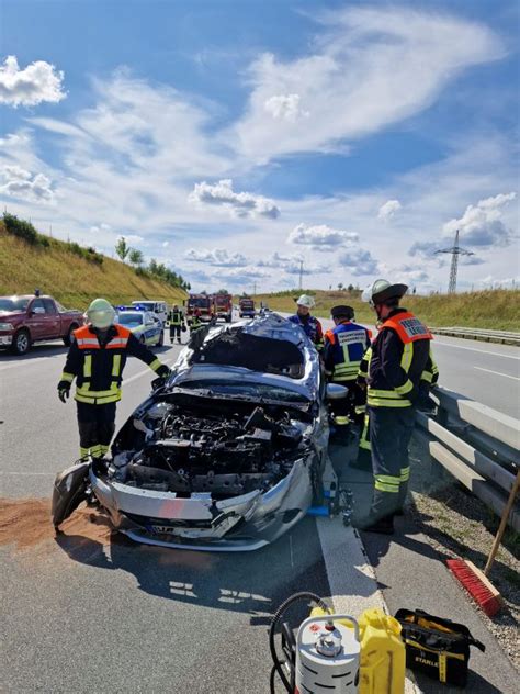 ED live A94 Verkehrsunfall Fahrzeug überschlägt sich mehrfach Dorfen