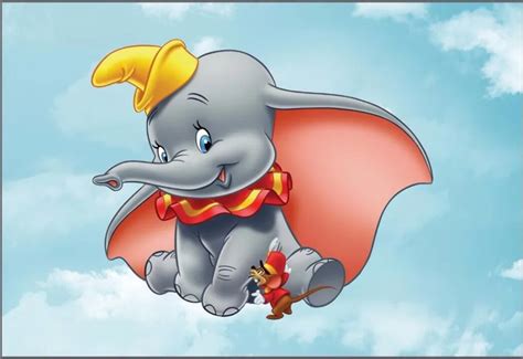 7x5FT Clouds Sky Cartoon Dumbo Elephant Custom Photo Studio Backdrop ...