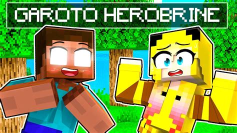 O GAROTO HEROBRINE está APAIXONADO POR MIM no Minecraft Pimpolha