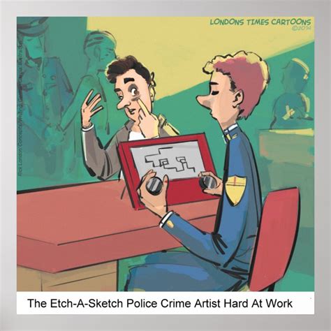 Funny Police Sketch Artist Rick London Poster | Zazzle