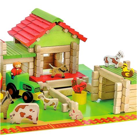 Jouets en bois Ma première grande ferme 130 pièces Jeujura Ref 8237