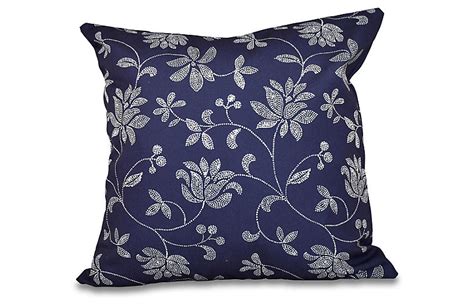 Floral Outdoor Pillow Navy Blue Floral Throw Pillows Throw Pillows Outdoor Throw Pillows