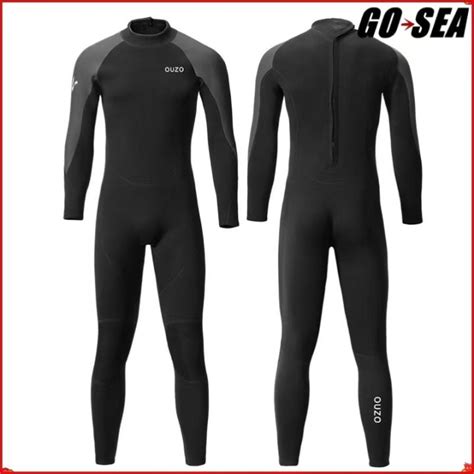 Ouzo Mm Neoprene Wetsuit Men One Piece Suits Keep Warm Surf Scuba