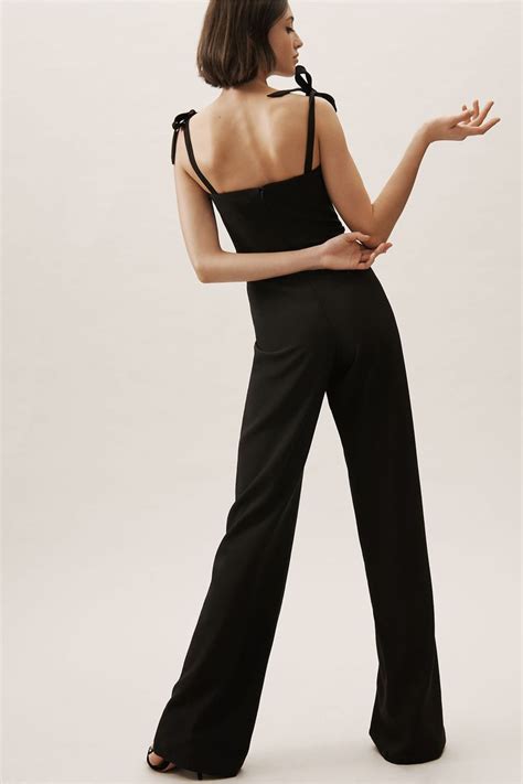 Bhldn S Theia Bridal Trinity Jumpsuit In Black Jumpsuit Theia Bridal