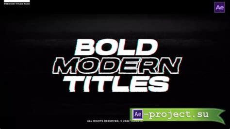 Videohive Glitch Modern Titles Ae Project For After