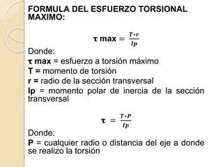 Esfuerzo a Torsión PPT