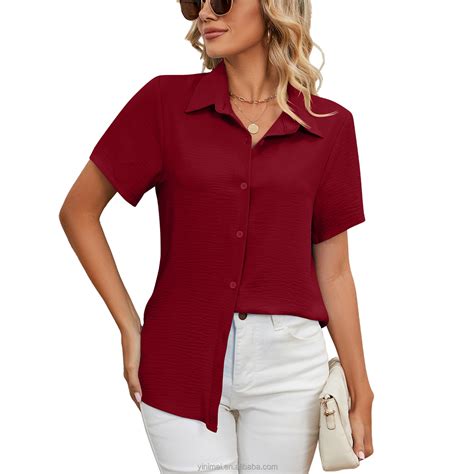 Hotouch Linen Shirts For Women Cotton Long Sleeve Button Down Blouses V Neck Casual Loose Work