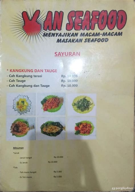 Selalu Diperbarui Menu Van Seafood Kedoya