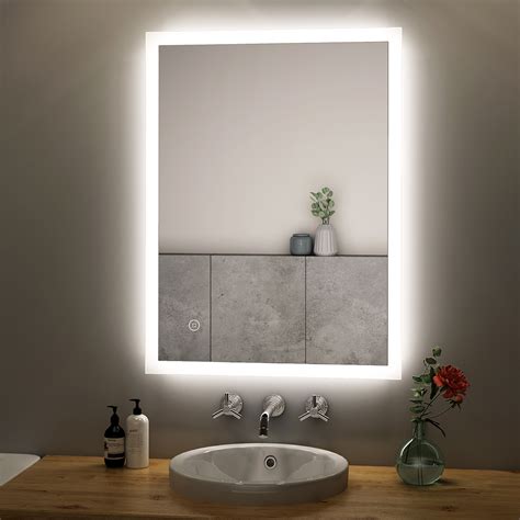 Led Bathroom Mirror Light Illuminated Demister Pad Touch Control Wall