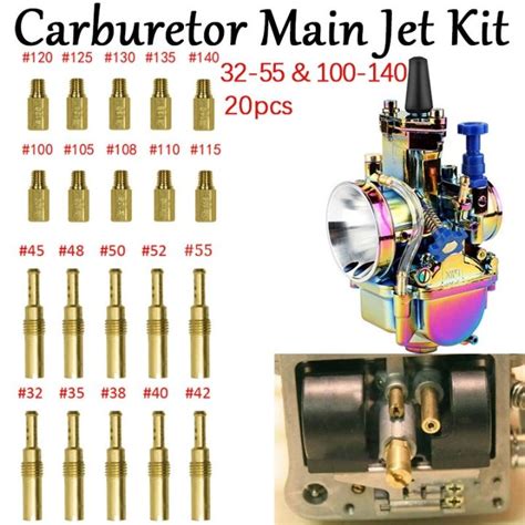 Carburetor Main Jet Kit With Slow Pilot Jet Set Replacement Fir For Nsr Ksr Pwk Pwm Keihin Oko