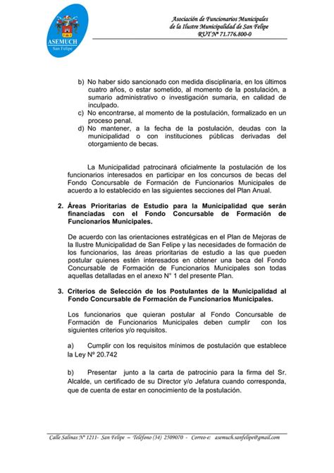 Plan Anual de Capacitación Municipal Asemuch San Felipe PDF