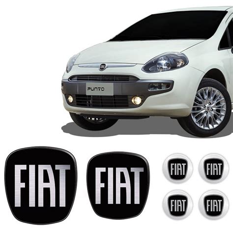 Kit Adesivos Fiat Black Diant Tras Calotas Punto Submarino