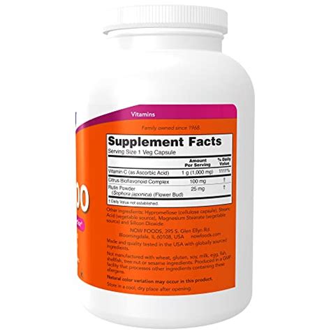 NOW Supplements Vitamin C 1 000 With 100 Mg Of Bioflavonoids