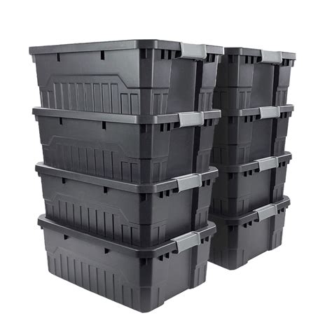 Large Stackable Storage Totes (8-Pack) — 4Patriots