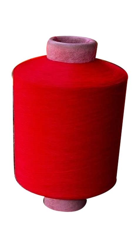 Red 160 Glitter Dupion Dyed Polyester Yarn For Textile Industry At Rs