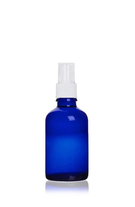 Vaporisateur Verre Bleu Ml Spray Blanc