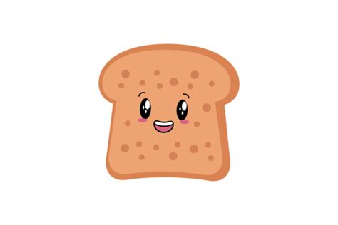 Kawaii Cute Wheat Bread Food Grafik Von Soe Image Creative Fabrica