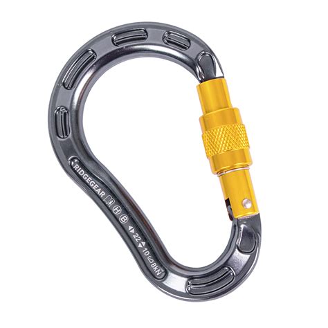 Mm Aluminium Screwgate Hms Belay Karabiner Ridgegear