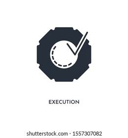 Execution Icon Simple Element Illustration Isolated 库存矢量图免版税