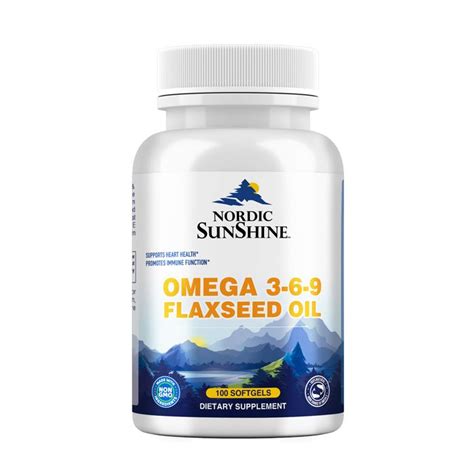 Buy Nordic Sunshine Omega 3 6 9 Flaxseed Oil 1000mg Softgels 100 S Online At Best Price In The