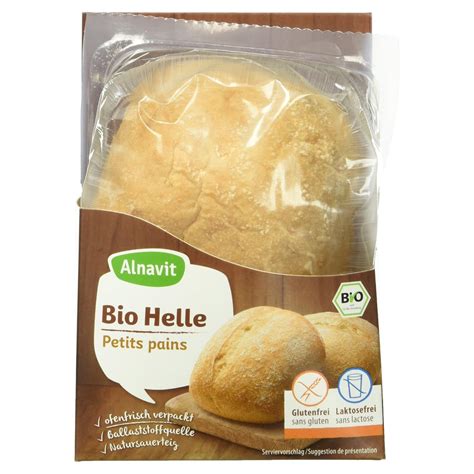 Alnavit Bio Helle Brötchen glutenfrei laktosefrei 5er Pack 5 x 125