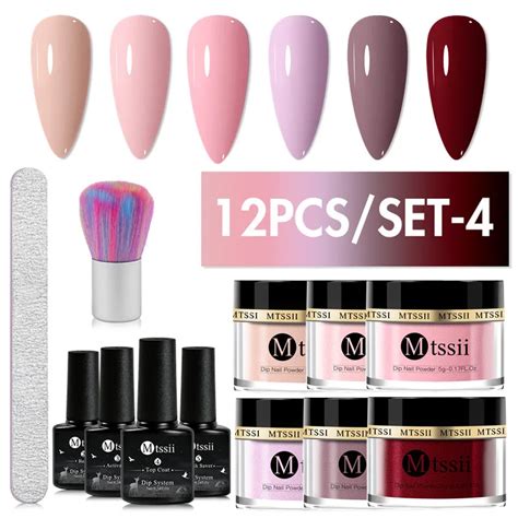 Mtssii Ensemble De Poudre Ongles Tremper Rose Nude Paillettes Syst Me