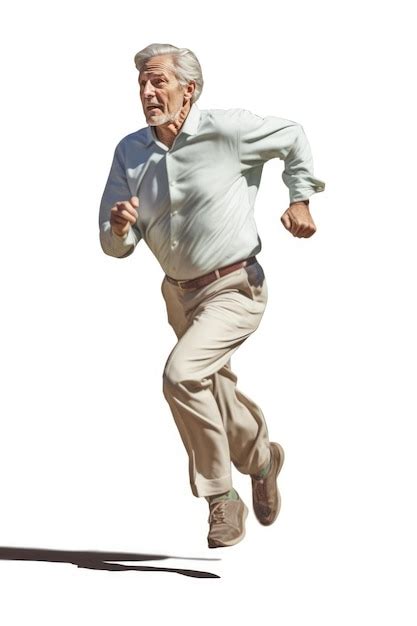 Premium Ai Image An Old Man Running