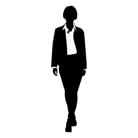 Diseño Png Y Svg De Silueta De Traje Elegante De Mujer De Negocios Para