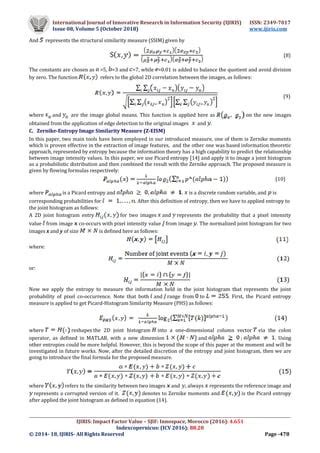 Zernike Entropy Image Similarity Measure Based On Joint Histogram For