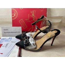 Fake Christian Louboutin Naked Bow 100mm Pvc And Satin Pumps Black